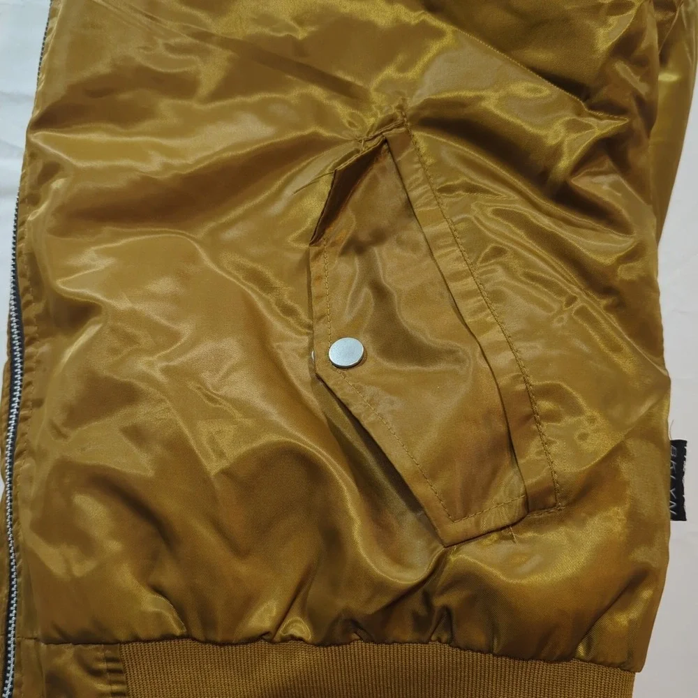 Brooklyn Cloth MFG Co Men's Gold Bronze Bomber Jacket‎ Size Large
